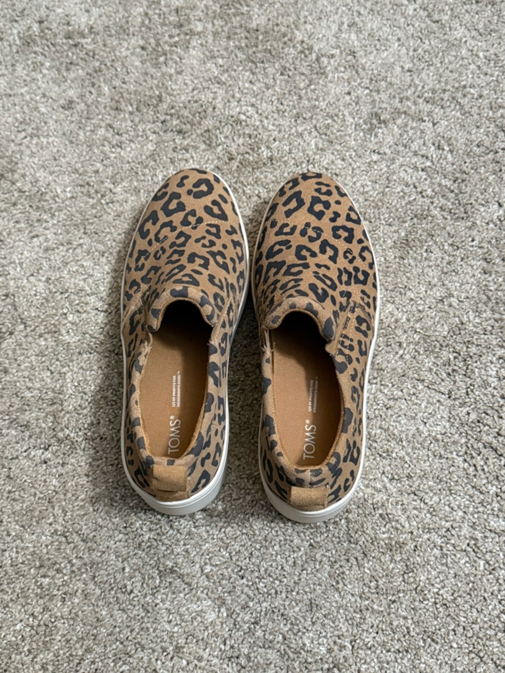 TOMS Women's Leopard Print Slip-On Sneakers